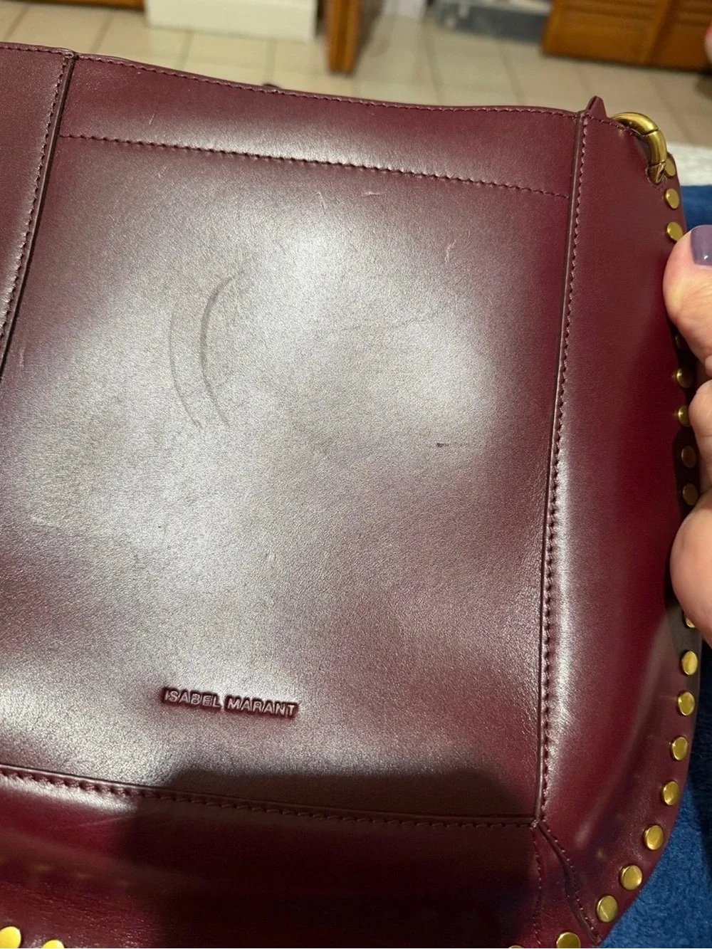 Isabel marant oskan bag burgundy never